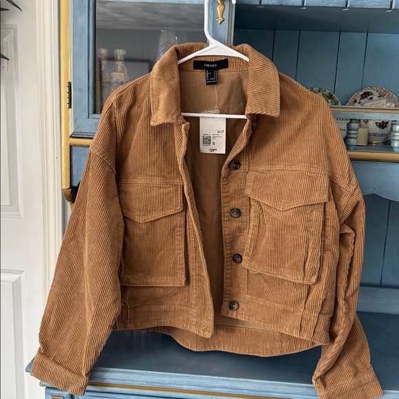 Corduroy Trucker Jacket in Camel - Picture 4 of 5